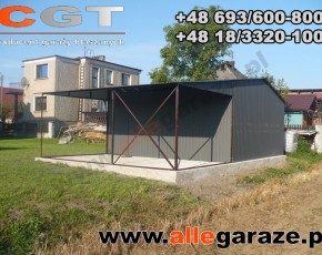 Garázsok előtetővel 5 x 5 